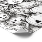 Halloween volwassen kleuring poster (Hoek)