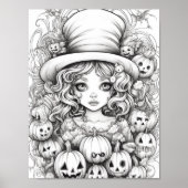 Halloween volwassen kleuring poster (Voorkant)