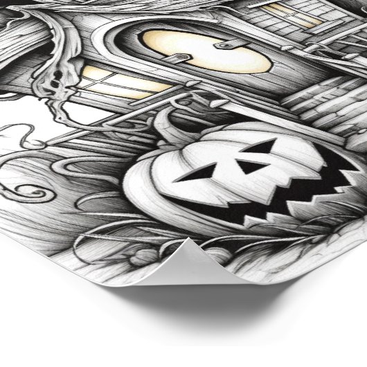 Halloween volwassen kleuring poster (Hoek)