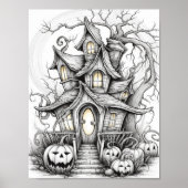 Halloween volwassen kleuring poster (Voorkant)