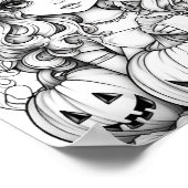 Halloween volwassen kleuring poster (Hoek)