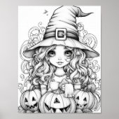 Halloween volwassen kleuring poster (Voorkant)
