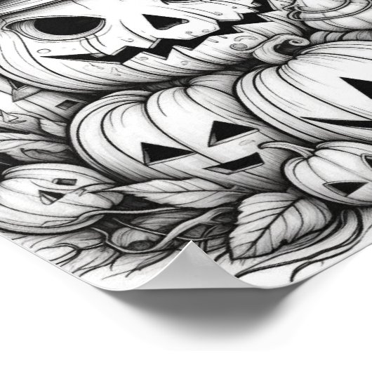 Halloween volwassen kleuring poster (Hoek)