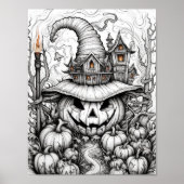 Halloween volwassen kleuring poster (Voorkant)