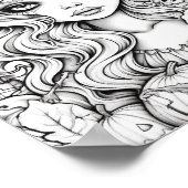 Halloween volwassen kleuring poster (Hoek)