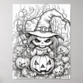 Halloween volwassen kleuring poster (Voorkant)
