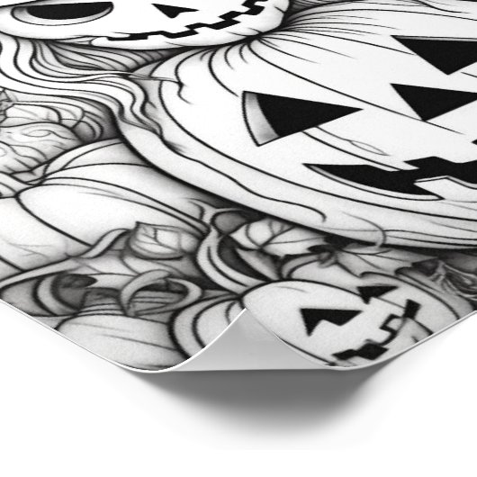 Halloween volwassen kleuring poster (Hoek)