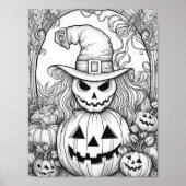 Halloween volwassen kleuring poster (Voorkant)