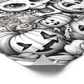 Halloween volwassen kleuring poster (Hoek)