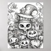 Halloween volwassen kleuring poster (Voorkant)