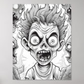 Halloween volwassen kleuring poster (Voorkant)