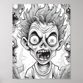 Halloween volwassen kleuring poster