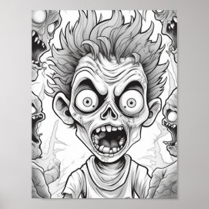 Halloween volwassen kleuring poster