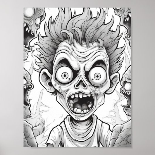 Halloween volwassen kleuring poster (Voorkant)