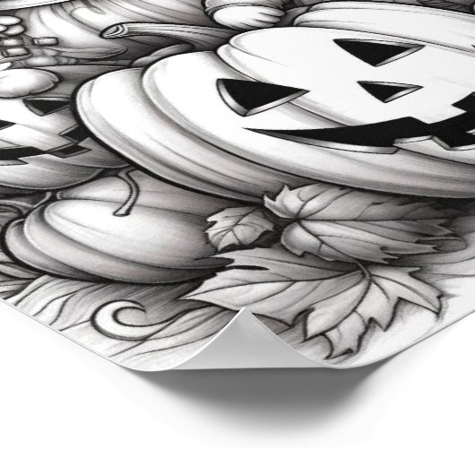 Halloween volwassen kleuring poster (Hoek)