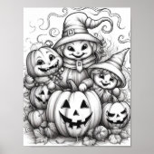 Halloween volwassen kleuring poster (Voorkant)