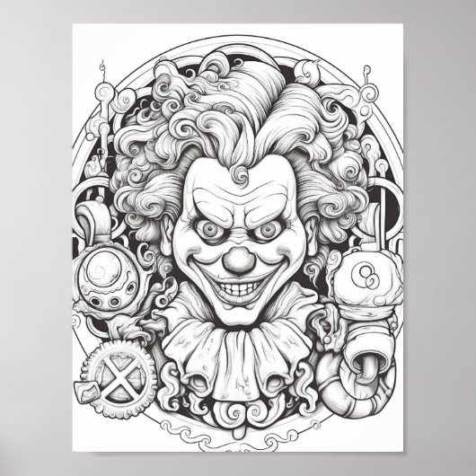 Halloween volwassen kleuring poster (Voorkant)