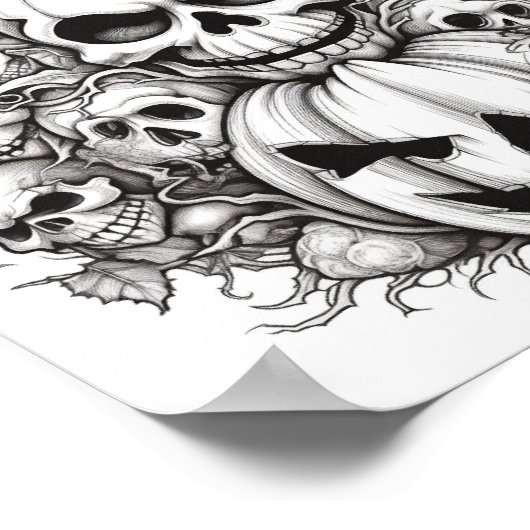 Halloween volwassen kleuring poster (Hoek)