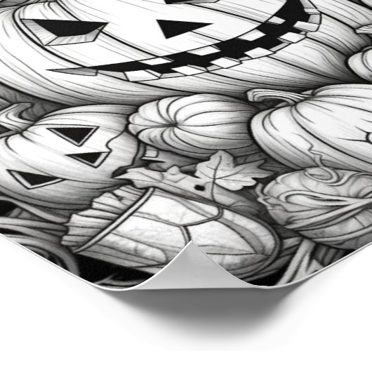 Halloween volwassen kleuring poster (Hoek)