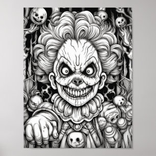 Halloween volwassen kleuring poster