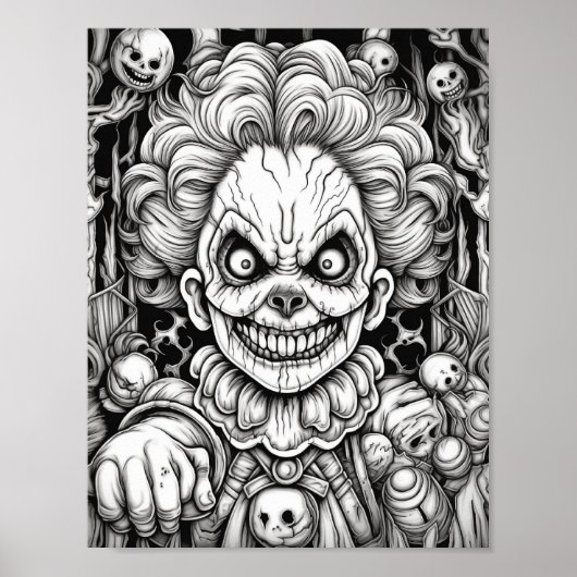 Halloween volwassen kleuring poster (Voorkant)