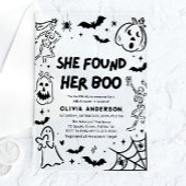 Halloween vond haar Boo Vrijgezellenfeest Acryl Uitnodigingen