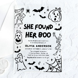 Halloween vond haar Boo Vrijgezellenfeest Acryl Uitnodigingen