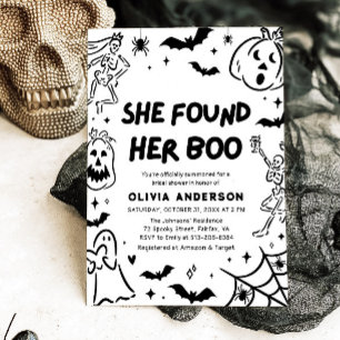 Halloween vond haar Boo Vrijgezellenfeest Kaart