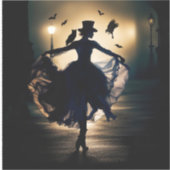 Halloween Voodoo Koningin Dansnacht Sticker (Voorkant)