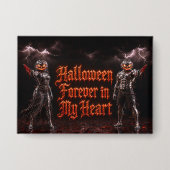 Halloween Voor Altijd In Mijn Hart Gotische Pompoe Button (Voorkant)