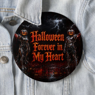 Halloween Voor Altijd In Mijn Hart Gotische Pompoe Ronde Button 6,0 Cm