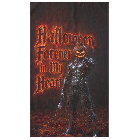 Halloween Voor Altijd In Mijn Hart Gotische Pompoe Tafelkleed (Voorkant)