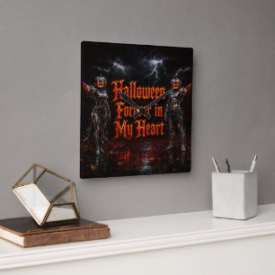 Halloween Voor Altijd In Mijn Hart Gotische Pompoe Vierkante Klok