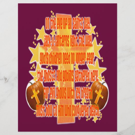 Halloween voor christenen (gedicht) flyer (Voorkant)