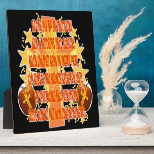 Halloween voor christenen (gedicht) fotoplaat (Zijkant)