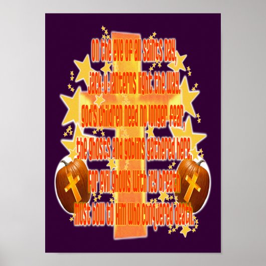 Halloween voor christenen (gedicht) poster (Voorkant)