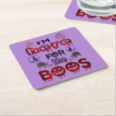 Halloween voor de boeken kartonnen onderzetters (Schuin)