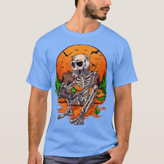 Halloween voor jongens Kinder Mannen Skeleton Gami T-shirt