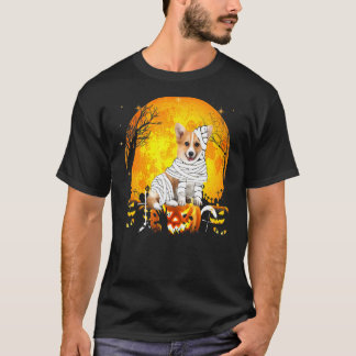 Halloween voor jongens kinderen Corgi hond mummie T-shirt
