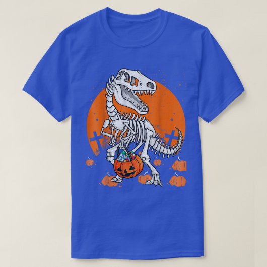 Halloween voor jongens Mannen Dinosaur T Re Skelet T-shirt (Design voorkant)