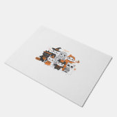 halloween voor kat cute kitten skelet spook grappi deurmat (Schuin)