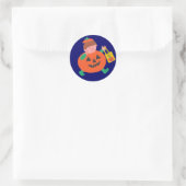 Halloween voor kinderen ronde sticker (Tas)