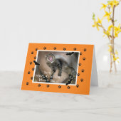 Halloween voor mama en papa Scaredy Cat Bats Kaart (Gele Bloem)