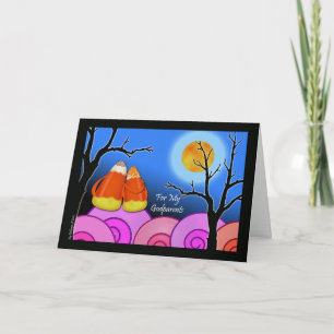 Halloween voor peetouders, Candy Corn Couple Kaart