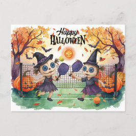Halloween voor Pickleball Player Party Feestdagenkaart