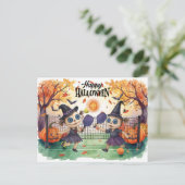 Halloween voor Pickleball Player Party Feestdagenkaart (Staand voorkant)