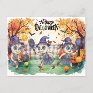 Halloween voor Pickleball Player Party Feestdagenkaart