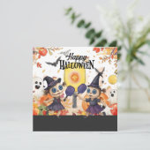 Halloween voor Pickleball Speler Feest  Feestdagenkaart (Staand voorkant)