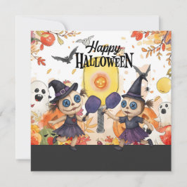 Halloween voor Pickleball Speler Feest  Feestdagenkaart