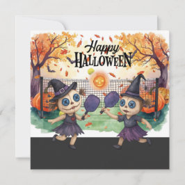 Halloween voor Pickleball Speler Feest  Feestdagenkaart